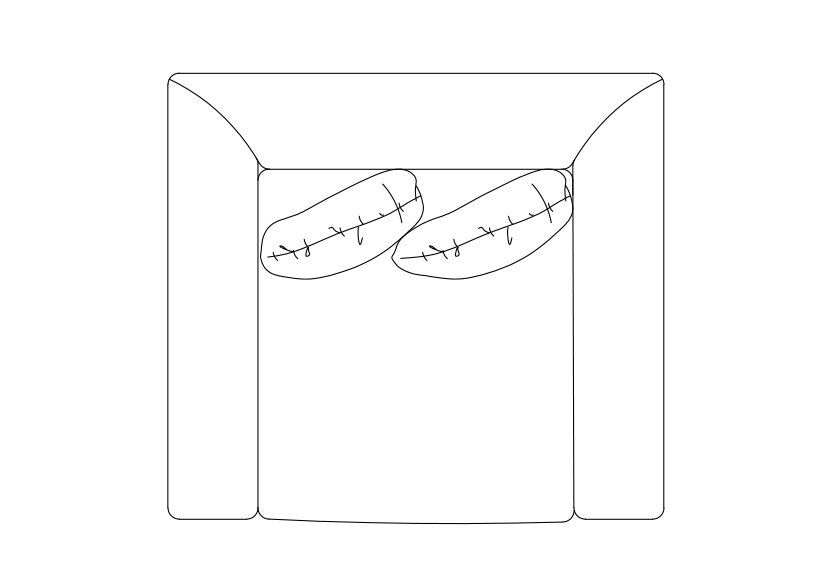 Free Armchair top view CAD Block – DWG, DXF, PDF Format