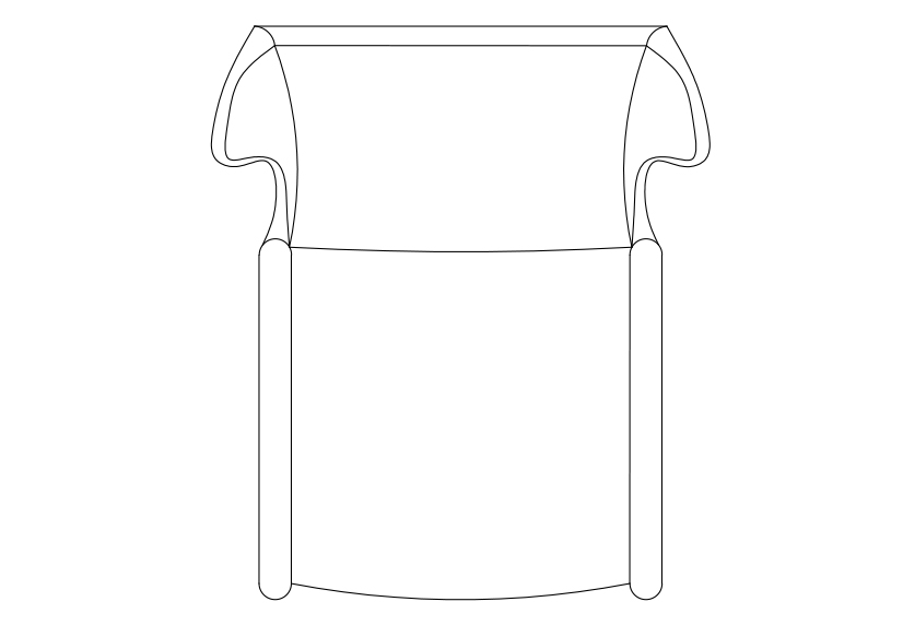 Free Armchair top view CAD Block – DWG, DXF, PDF Format