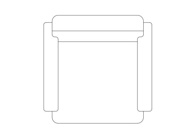 Free Armchair top view CAD Block – DWG, DXF, PDF Format