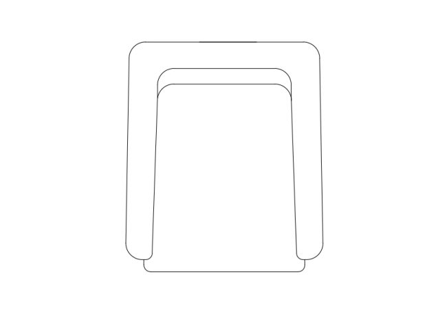 Free Armchair top view CAD Block – DWG, DXF, PDF Format