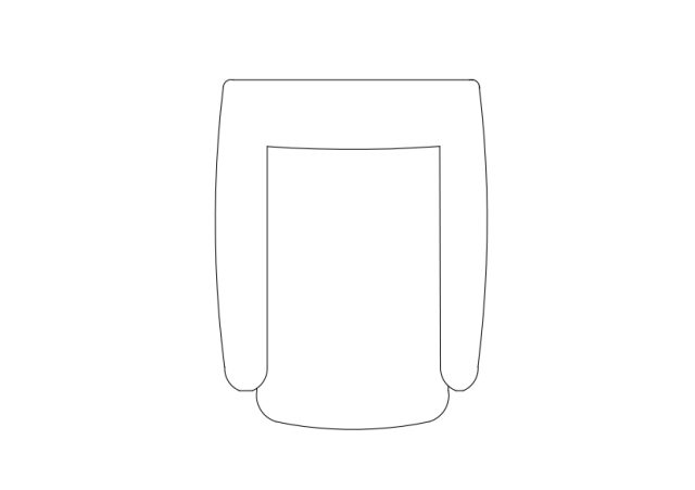 Free Armchair top view CAD Block – DWG, DXF, PDF Format