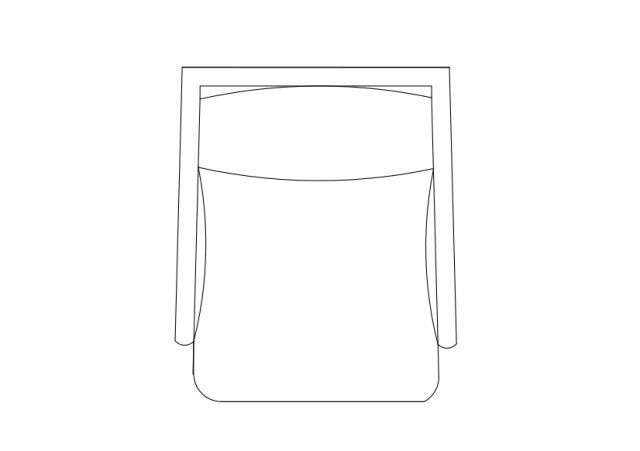 Free Armchair top view CAD Block – DWG, DXF, PDF Format
