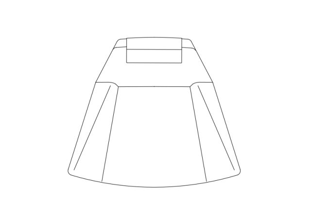 Free Armchair top view CAD Block – DWG, DXF, PDF Format