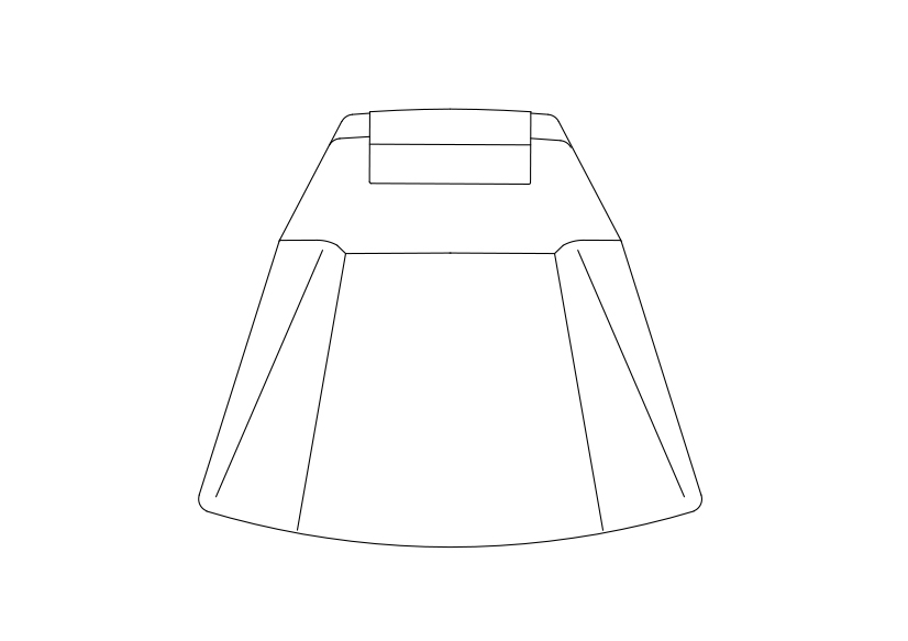 Free Armchair top view CAD Block – DWG, DXF, PDF Format