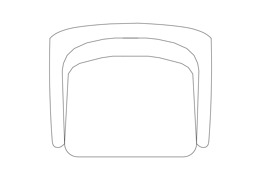 Free Chair top view CAD Block – DWG, DXF, PDF Format