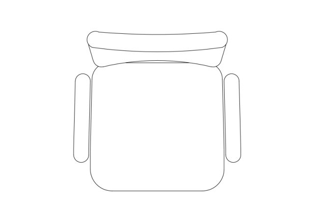 Free Chair top view CAD Block – DWG, DXF, PDF Format