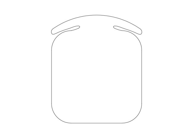 Free Chair top view CAD Block – DWG, DXF, PDF Format