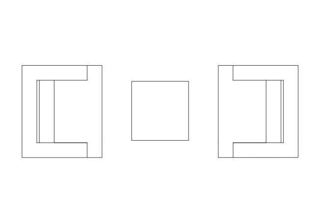 Free Armchairs & table set-up top view CAD Block – DWG, DXF, PDF Format