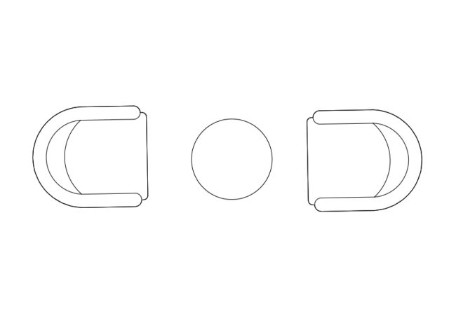Free Armchairs & table set-up top view CAD Block – DWG, DXF, PDF Format