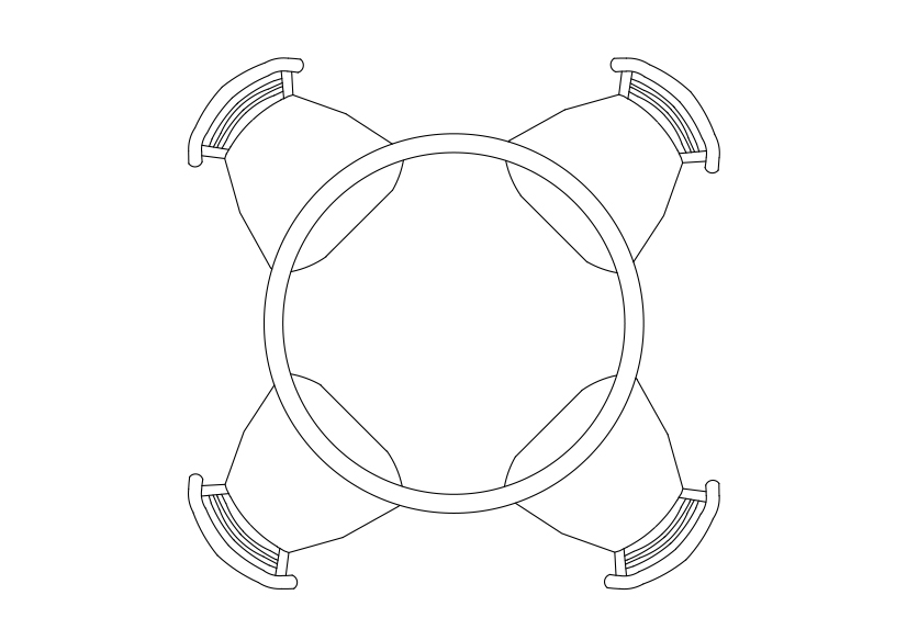 Free Chairs & Dining table set-up top view CAD Block – DWG, DXF, PDF Format