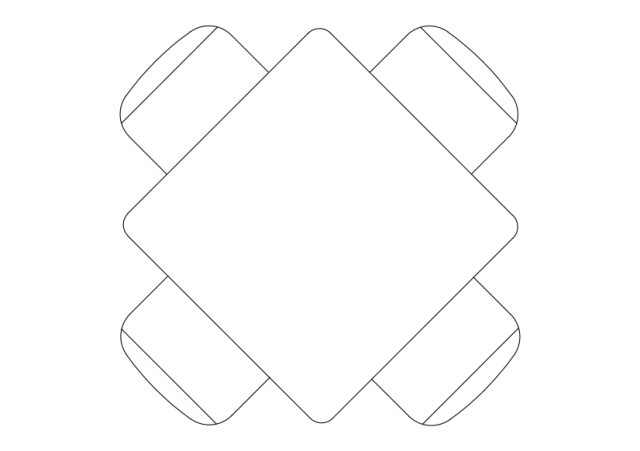 Free Chairs & Dining table set-up top view CAD Block – DWG, DXF, PDF Format