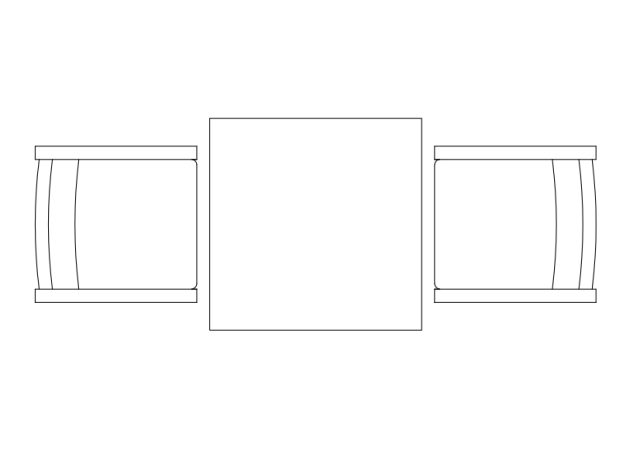 Free Chairs & Dining table set-up top view CAD Block – DWG, DXF, PDF Format