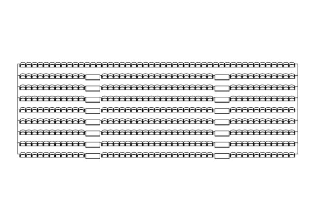 Free Grand Stand top view CAD Block – DWG, DXF, PDF Format