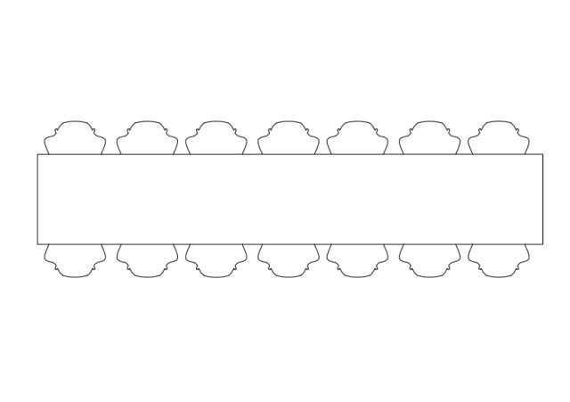 Free Chairs & Meeting table set-up top view CAD Block – DWG, DXF, PDF Format
