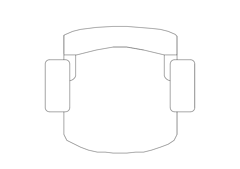 Free Office Chair top view CAD Block – DWG, DXF, PDF Format