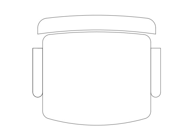 Free Office Chair top view CAD Block – DWG, DXF, PDF Format