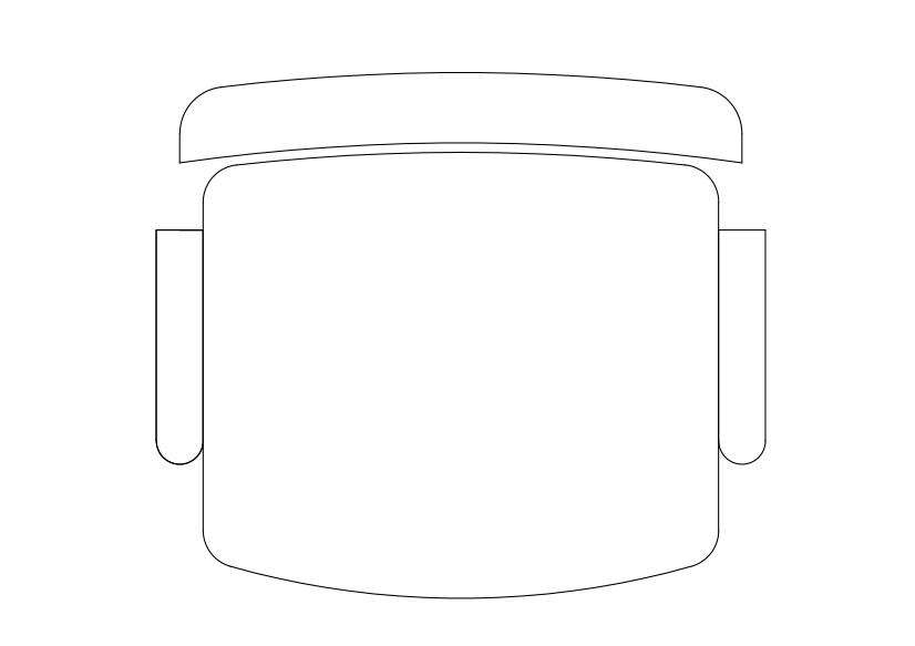 Free Office Chair top view CAD Block – DWG, DXF, PDF Format