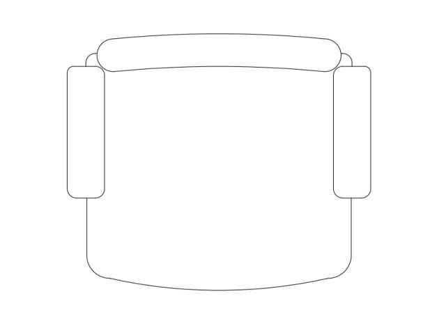 Free Office Chair top view CAD Block – DWG, DXF, PDF Format