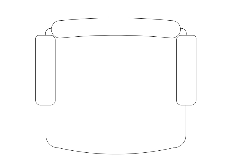 Free Office Chair top view CAD Block – DWG, DXF, PDF Format