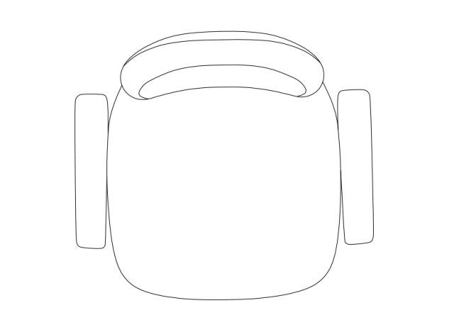 Free Office Chair top view CAD Block – DWG, DXF, PDF Format