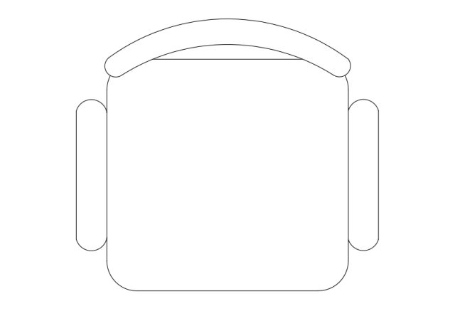 Free Office Chair top view CAD Block – DWG, DXF, PDF Format