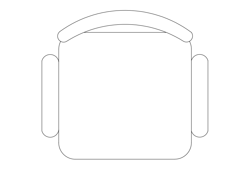 Free Office Chair top view CAD Block – DWG, DXF, PDF Format
