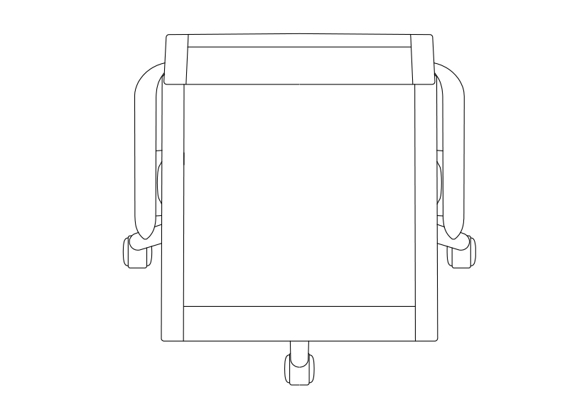 Free Office Chair top view CAD Block – DWG, DXF, PDF Format