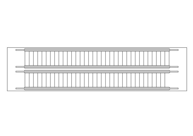Free Double Escalator Top View CAD Block – DWG, DXF, PDF Format
