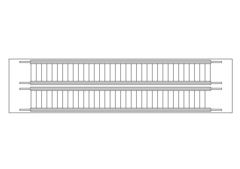 Free Double Escalator Top View CAD Block – DWG, DXF, PDF Format