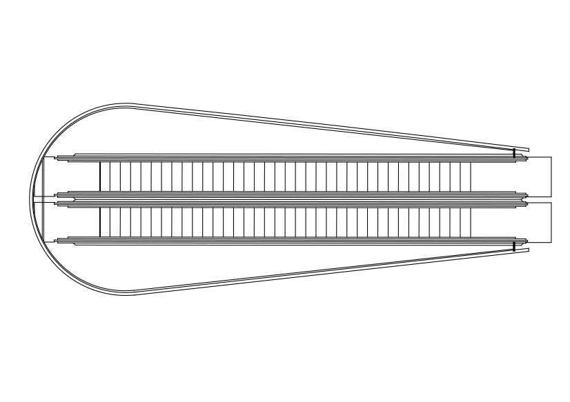 Free Double Escalator Top View CAD Block – DWG, DXF, PDF Format