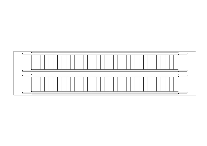 Free Double Escalator Top View CAD Block – DWG, DXF, PDF Format
