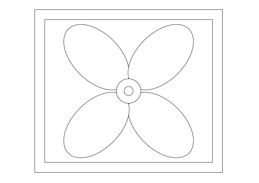 Free Fan Top View CAD Block – DWG, DXF, PDF Format