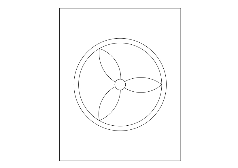Free Fan Top View CAD Block – DWG, DXF, PDF Format