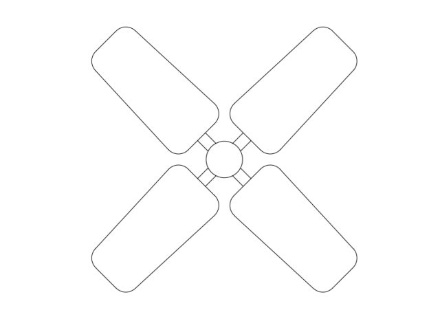 Free Fan Top View CAD Block – DWG, DXF, PDF Format