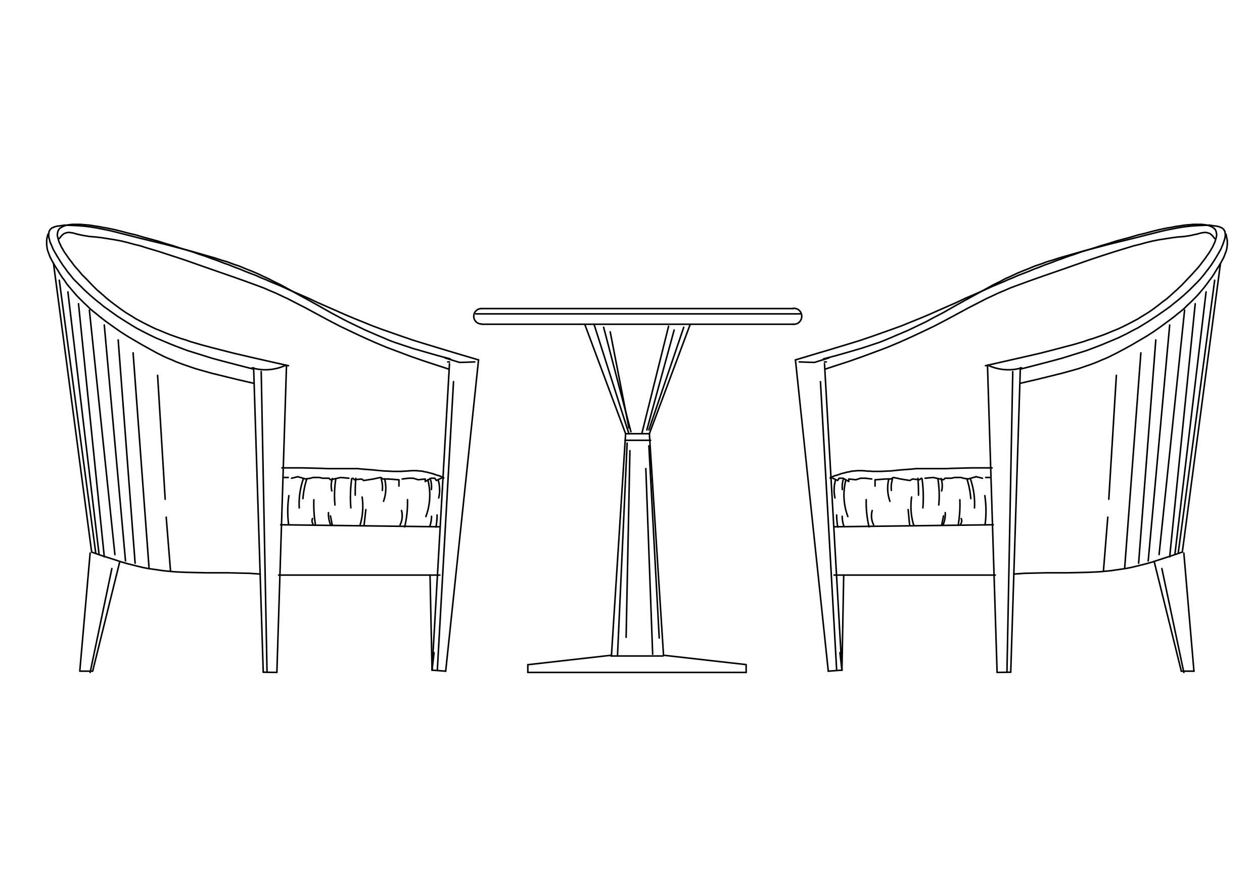 Free Armchairs & table set-up elevation CAD Block – DWG, DXF, PDF Format