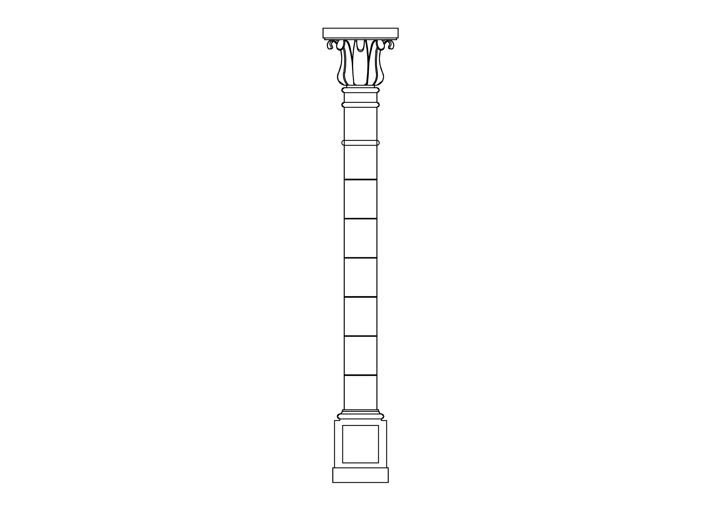 Free Column Elevation CAD Block – DWG, DXF, PDF Format