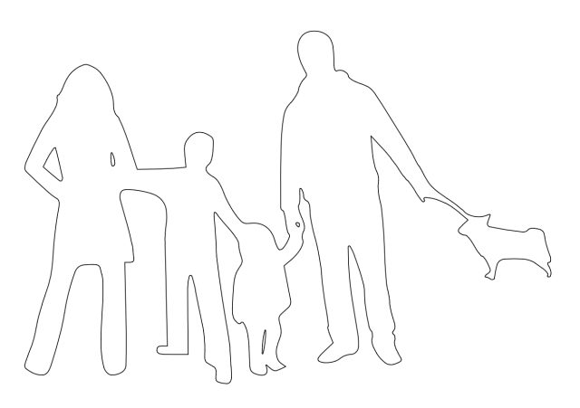 Free Family Standing Elevation CAD Block – DWG, DXF, PDF Format