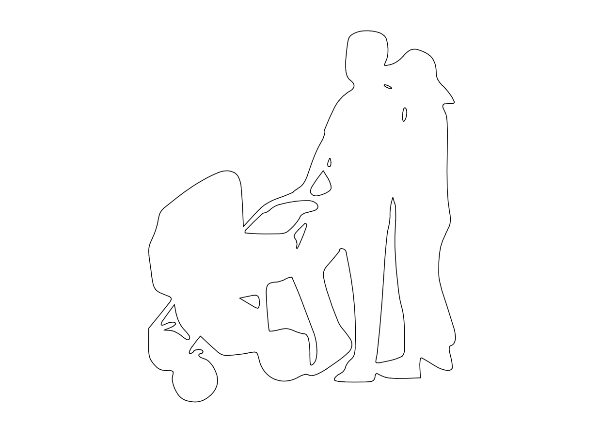 Free People Walking Elevation CAD Block – DWG, DXF, PDF Format