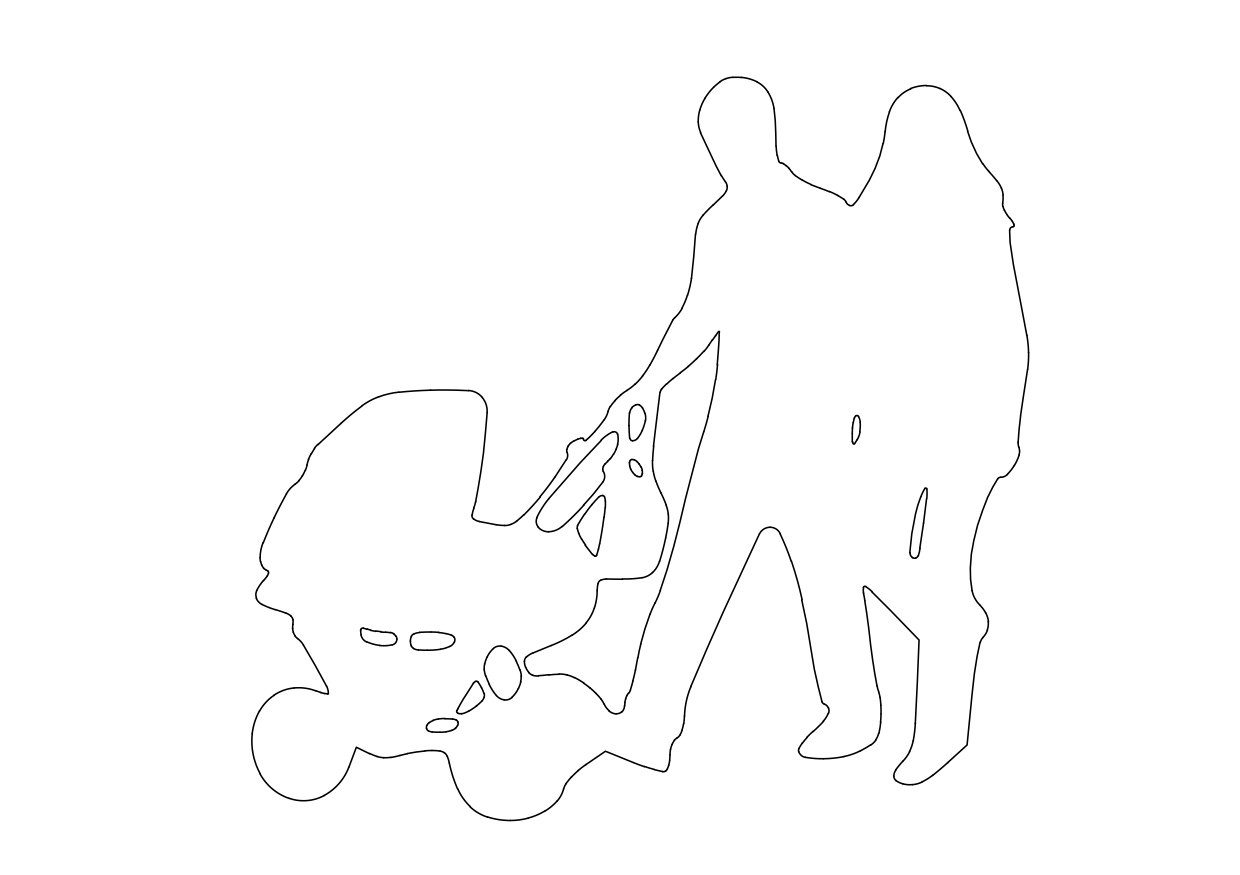 Free People Walking Elevation CAD Block – DWG, DXF, PDF Format