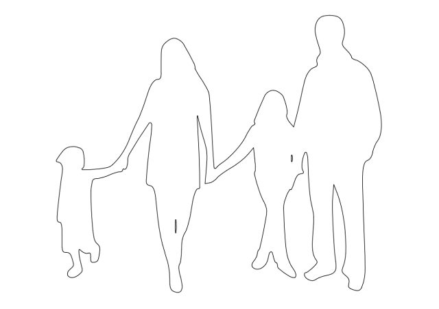 Free People Standing Elevation CAD Block – DWG, DXF, PDF Format