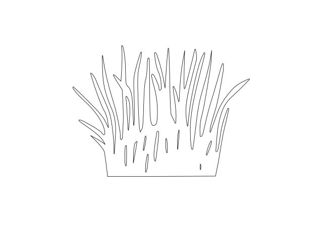 Free Grass Elevation CAD Block – DWG, DXF, PDF Format