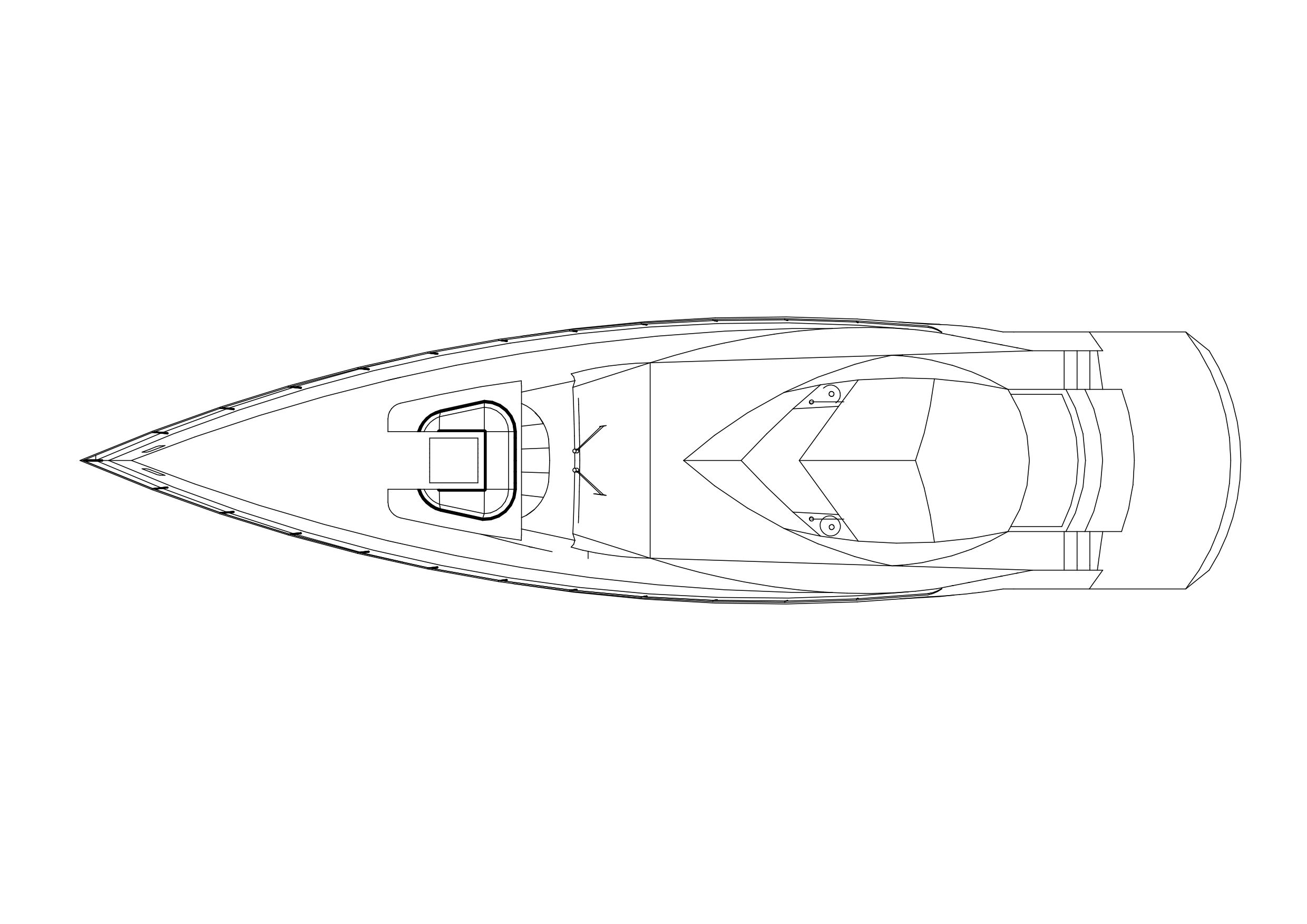 Free Boat Top View CAD Block – DWG, DXF, PDF Format