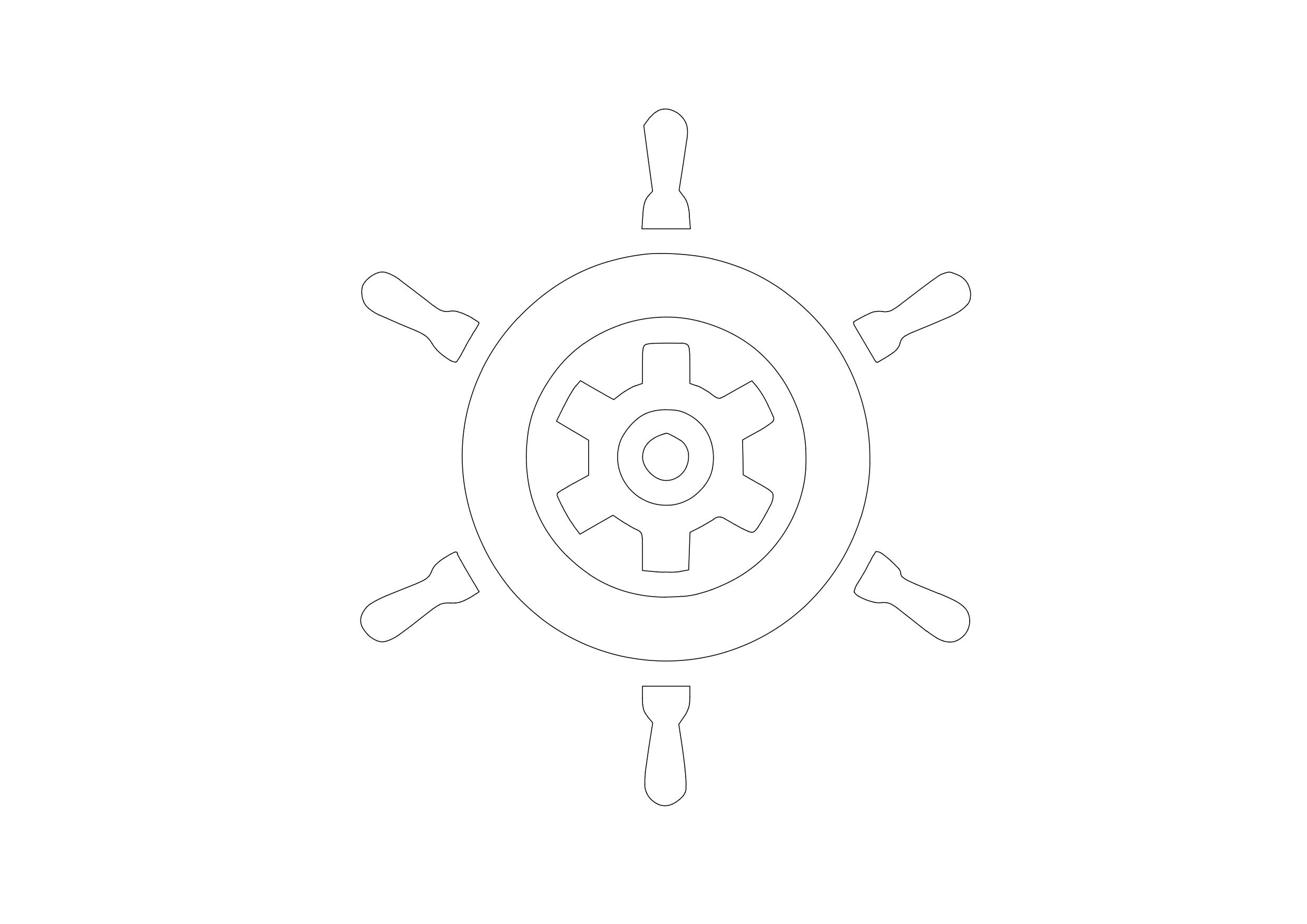 Free Wheel Symbol CAD Block Icon – DWG, DXF, PDF Format