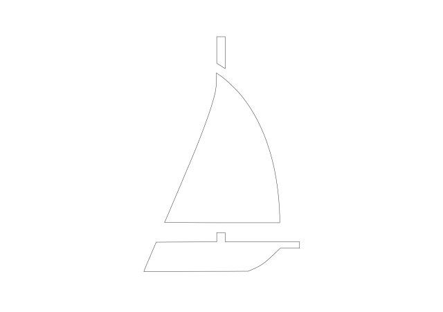 Free Sailing Boat Symbol CAD Block Icon – DWG, DXF, PDF Format