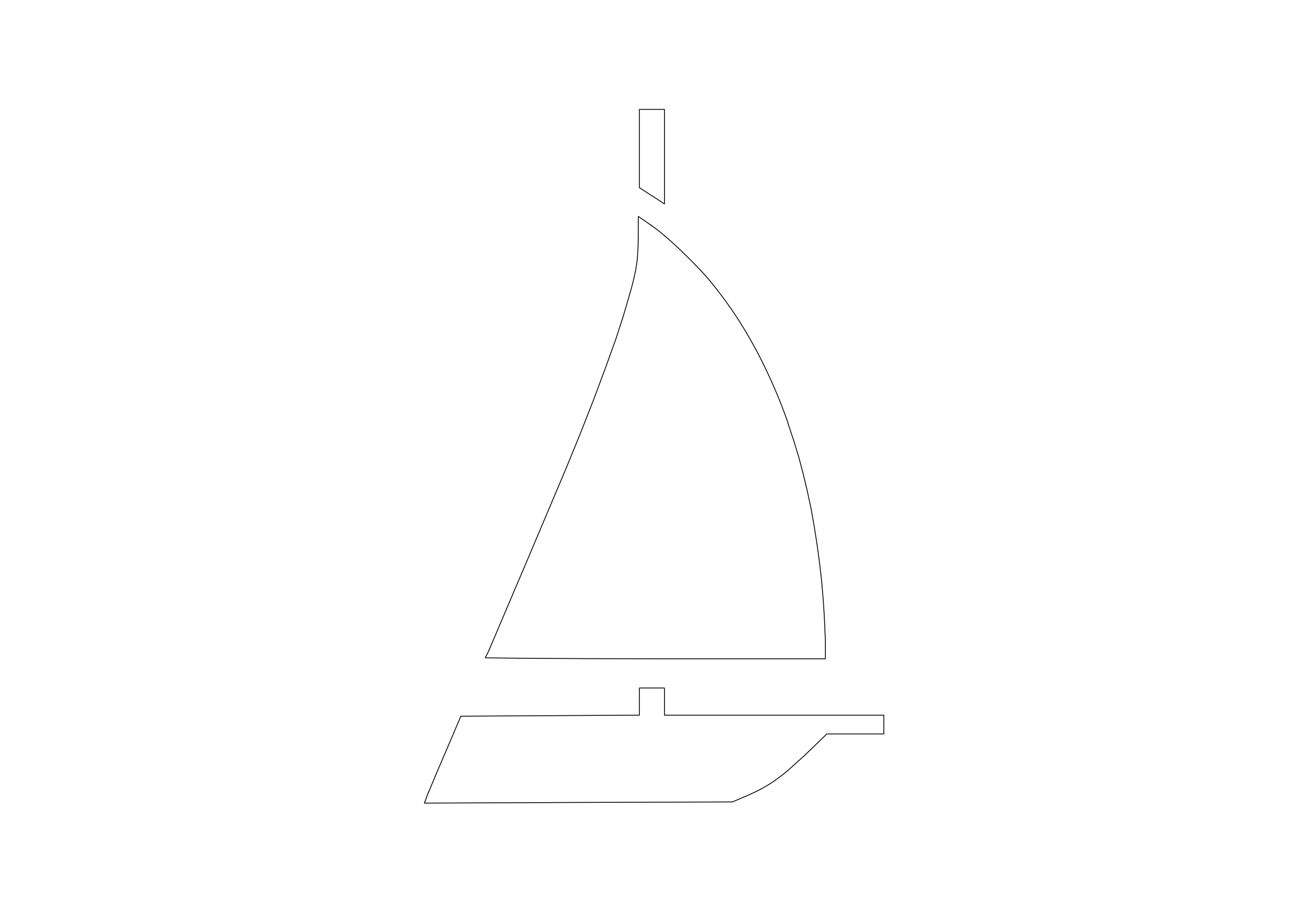 Free Sailing Boat Symbol CAD Block Icon – DWG, DXF, PDF Format
