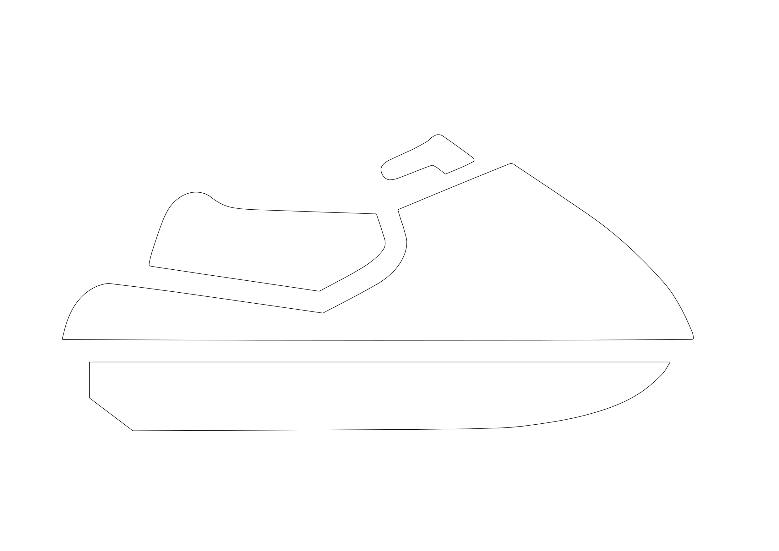 Free Jet Ski Symbol CAD Block Icon – DWG, DXF, PDF Format