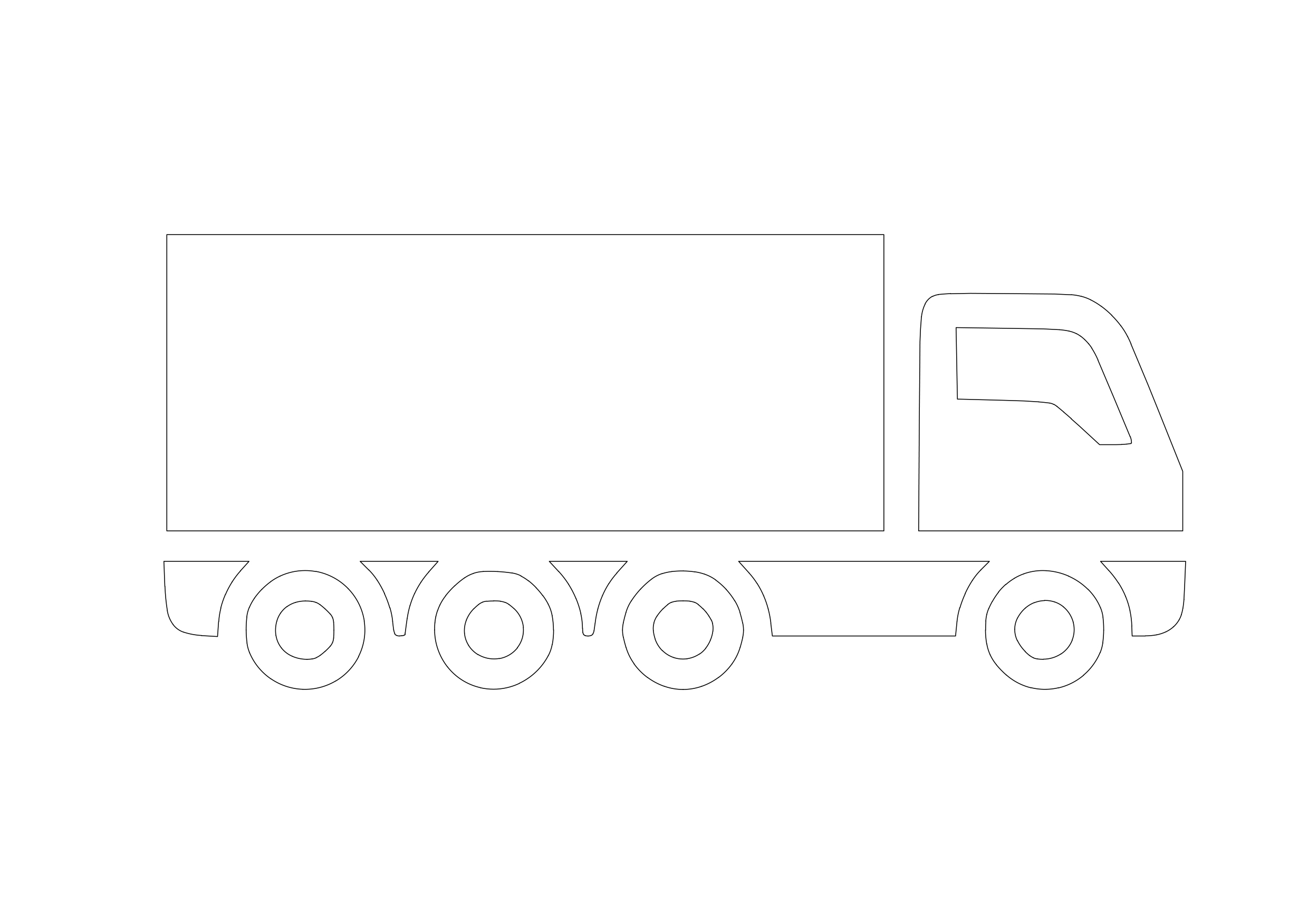 Free Truck Symbol CAD Block Icon – DWG, DXF, PDF Format
