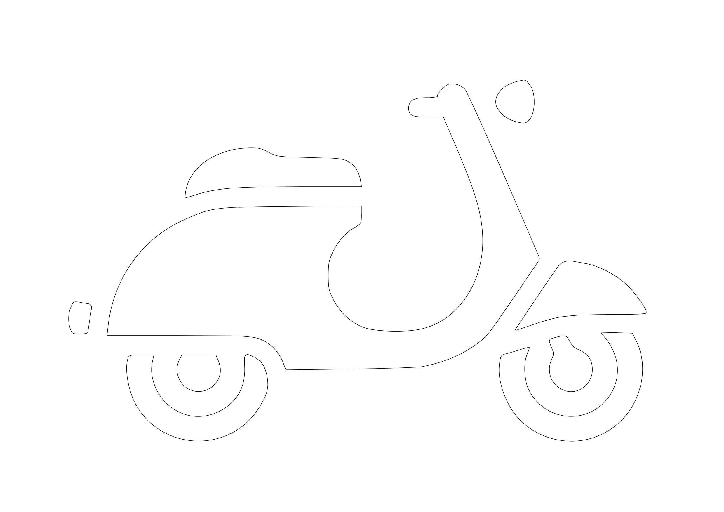 Free Bike Symbol CAD Block Icon – DWG, DXF, PDF Format