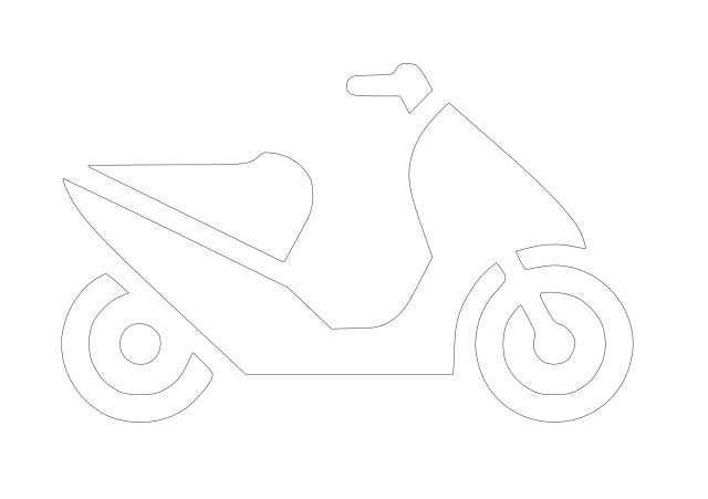 Free Bike Symbol CAD Block Icon – DWG, DXF, PDF Format