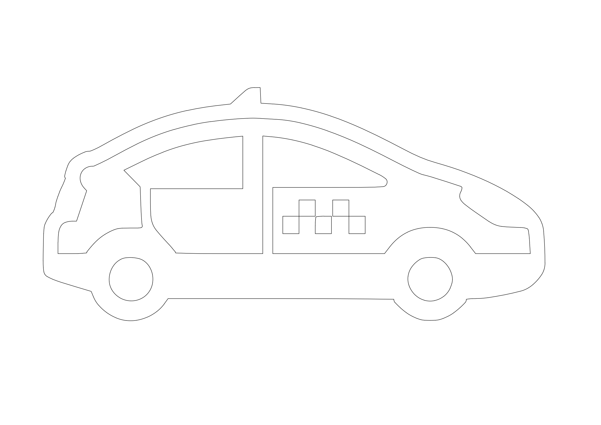 Free Taxi Symbol CAD Block Icon – DWG, DXF, PDF Format